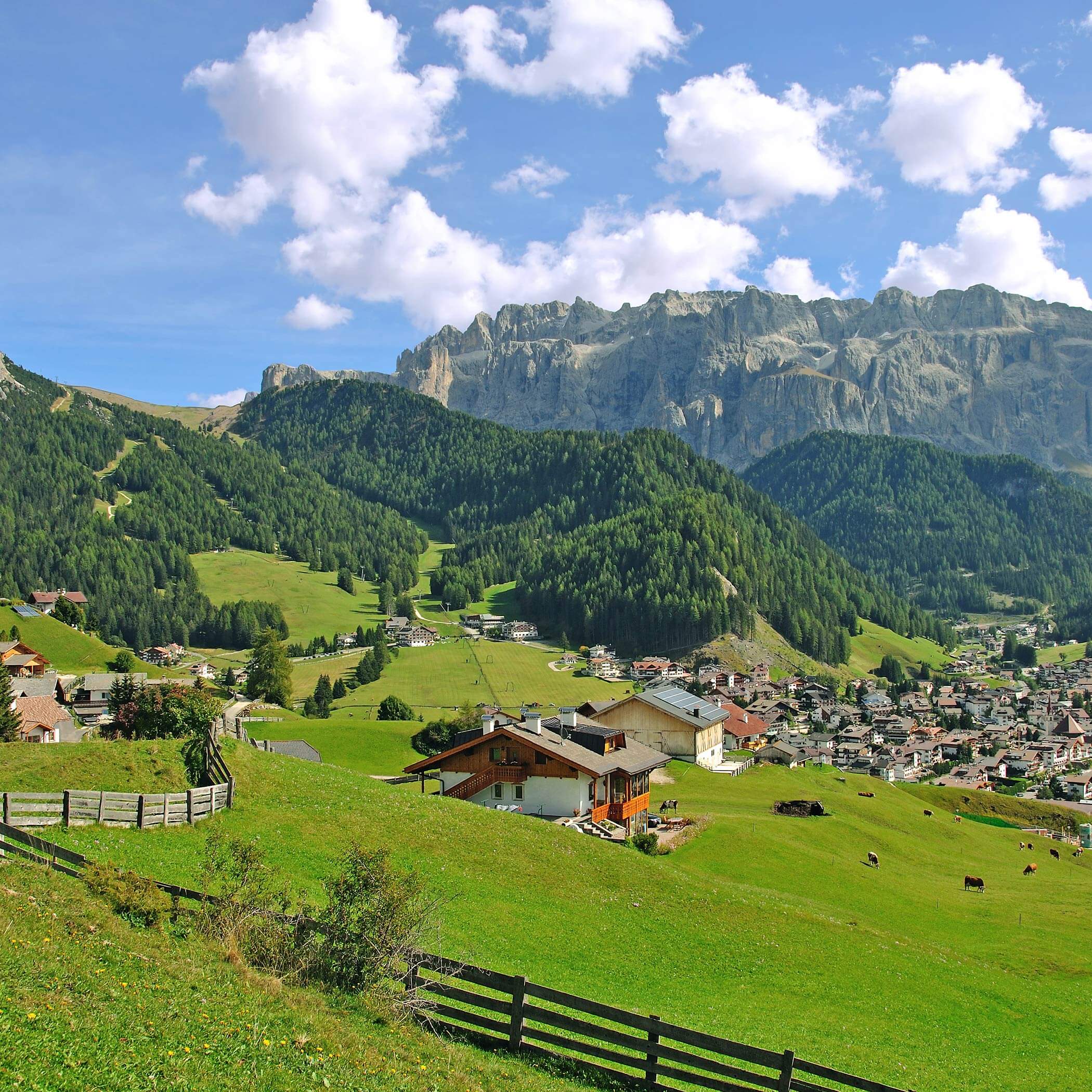 Vista su Selva di Val Gardena